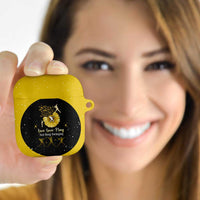 Softball Sunflower Yellow Black Christmas AirPods Case Xmas Holiday Patterns - Wonder Print Shop