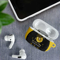 Softball Sunflower Yellow Black Christmas AirPods Case Xmas Holiday Patterns - Wonder Print Shop