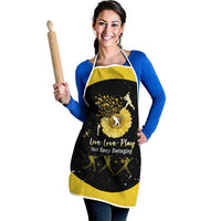 Softball Sunflower Yellow Black Christmas Apron Xmas Holiday Patterns - Wonder Print Shop