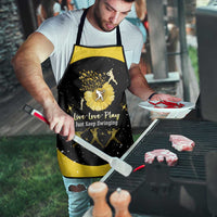 Softball Sunflower Yellow Black Christmas Apron Xmas Holiday Patterns - Wonder Print Shop