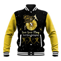 Softball Sunflower Yellow Black Christmas Baseball Jacket Xmas Holiday Patterns - Wonder Print Shop