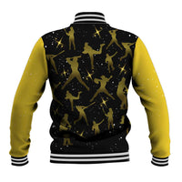 Softball Sunflower Yellow Black Christmas Baseball Jacket Xmas Holiday Patterns - Wonder Print Shop