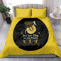 Softball Sunflower Yellow Black Christmas Bedding Set Xmas Holiday Patterns - Wonder Print Shop