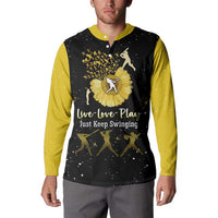 Softball Sunflower Yellow Black Christmas Button Sweatshirt Xmas Holiday Patterns - Wonder Print Shop