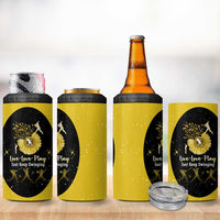 Softball Sunflower Yellow Black Christmas 4 in 1 Can Cooler Tumbler Xmas Holiday Patterns - Wonder Print Shop