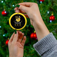 Softball Sunflower Yellow Black Christmas Ceramic Ornament Xmas Holiday Patterns - Wonder Print Shop