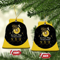 Softball Sunflower Yellow Black Christmas Ceramic Ornament Xmas Holiday Patterns - Wonder Print Shop