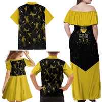 Softball Sunflower Yellow Black Christmas Family Matching Off Shoulder Maxi Dress and Hawaiian Shirt Xmas Holiday Patterns - Wonder Print Shop