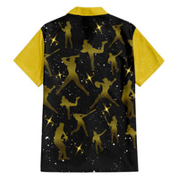 Softball Sunflower Yellow Black Christmas Family Matching Short Sleeve Bodycon Dress and Hawaiian Shirt Xmas Holiday Patterns - Wonder Print Shop