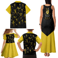 Softball Sunflower Yellow Black Christmas Family Matching Tank Maxi Dress and Hawaiian Shirt Xmas Holiday Patterns - Wonder Print Shop