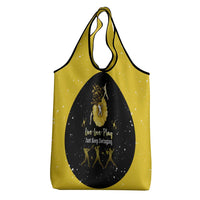 Softball Sunflower Yellow Black Christmas Grocery Bag Xmas Holiday Patterns - Wonder Print Shop