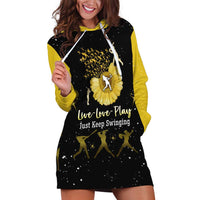 Softball Sunflower Yellow Black Christmas Hoodie Dress Xmas Holiday Patterns - Wonder Print Shop