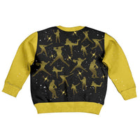 Softball Sunflower Yellow Black Christmas Kid Ugly Christmas Sweater Xmas Holiday Patterns - Wonder Print Shop