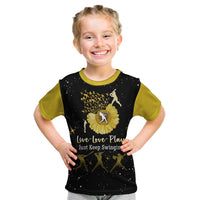 Softball Sunflower Yellow Black Christmas Kid T Shirt Xmas Holiday Patterns - Wonder Print Shop