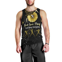 Softball Sunflower Yellow Black Christmas Men Tank Top Xmas Holiday Patterns - Wonder Print Shop