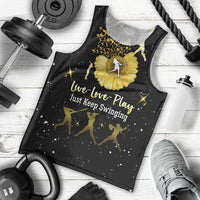 Softball Sunflower Yellow Black Christmas Men Tank Top Xmas Holiday Patterns - Wonder Print Shop