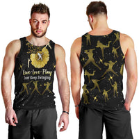 Softball Sunflower Yellow Black Christmas Men Tank Top Xmas Holiday Patterns - Wonder Print Shop