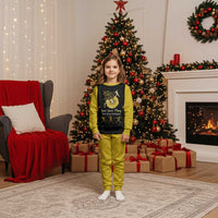 Softball Sunflower Yellow Black Christmas Pajama Set Xmas Holiday Patterns - Wonder Print Shop