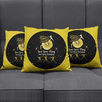 Softball Sunflower Yellow Black Christmas Pillow Cover Xmas Holiday Patterns - Wonder Print Shop