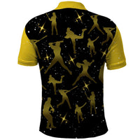 Softball Sunflower Yellow Black Christmas Polo Shirt Xmas Holiday Patterns - Wonder Print Shop
