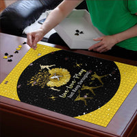 Softball Sunflower Yellow Black Christmas Puzzle Xmas Holiday Patterns - Wonder Print Shop