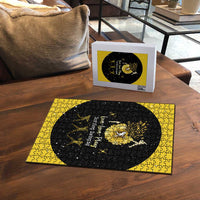 Softball Sunflower Yellow Black Christmas Puzzle Xmas Holiday Patterns - Wonder Print Shop