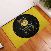 Softball Sunflower Yellow Black Christmas Rubber Doormat Xmas Holiday Patterns - Wonder Print Shop