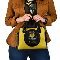 Softball Sunflower Yellow Black Christmas Shoulder Handbag Xmas Holiday Patterns - Wonder Print Shop