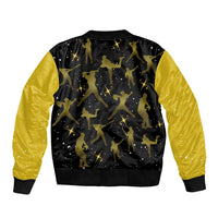 Softball Sunflower Yellow Black Christmas Sleeve Zip Bomber Jacket Xmas Holiday Patterns - Wonder Print Shop