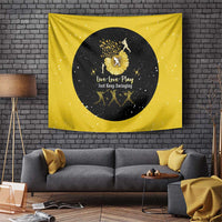 Softball Sunflower Yellow Black Christmas Tapestry Xmas Holiday Patterns - Wonder Print Shop