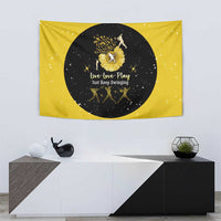 Softball Sunflower Yellow Black Christmas Tapestry Xmas Holiday Patterns - Wonder Print Shop