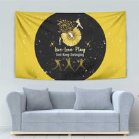 Softball Sunflower Yellow Black Christmas Tapestry Xmas Holiday Patterns - Wonder Print Shop