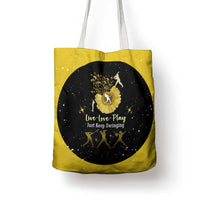 Softball Sunflower Yellow Black Christmas Tote Bag Xmas Holiday Patterns - Wonder Print Shop