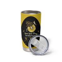 Softball Sunflower Yellow Black Christmas Tumbler Cup Xmas Holiday Patterns - Wonder Print Shop