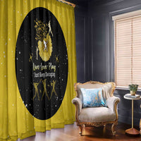 Softball Sunflower Yellow Black Christmas Window Curtain Xmas Holiday Patterns - Wonder Print Shop