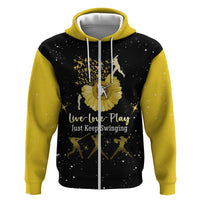 Softball Sunflower Yellow Black Christmas Zip Hoodie Xmas Holiday Patterns - Wonder Print Shop