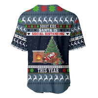 Sorry Kids Santa Is Social Distancing This Year Christmas Baseball Jersey Xmas Holiday Patterns - Wonder Print Shop