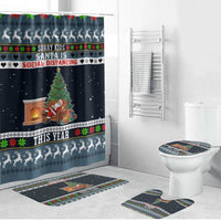 Sorry Kids Santa Is Social Distancing This Year Christmas Bathroom Set Xmas Holiday Patterns - Wonder Print Shop