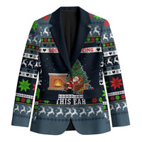 Sorry Kids Santa Is Social Distancing This Year Christmas Blazer Xmas Holiday Patterns - Wonder Print Shop