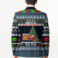 Sorry Kids Santa Is Social Distancing This Year Christmas Blazer Xmas Holiday Patterns - Wonder Print Shop