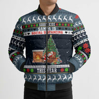 Sorry Kids Santa Is Social Distancing This Year Christmas Bomber Puffer Jacket Xmas Holiday Patterns - Wonder Print Shop