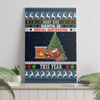 Sorry Kids Santa Is Social Distancing This Year Christmas Canvas Wall Art Xmas Holiday Patterns - Wonder Print Shop