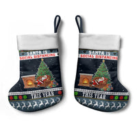 Sorry Kids Santa Is Social Distancing This Year Christmas Stocking Xmas Holiday Patterns - Wonder Print Shop