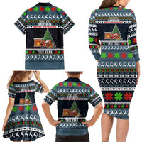 Sorry Kids Santa Is Social Distancing This Year Christmas Family Matching Long Sleeve Bodycon Dress and Hawaiian Shirt Xmas Holiday Patterns - Wonder Print Shop