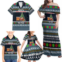 Sorry Kids Santa Is Social Distancing This Year Christmas Family Matching Off Shoulder Maxi Dress and Hawaiian Shirt Xmas Holiday Patterns - Wonder Print Shop