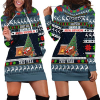 Sorry Kids Santa Is Social Distancing This Year Christmas Hoodie Dress Xmas Holiday Patterns - Wonder Print Shop