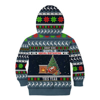 Sorry Kids Santa Is Social Distancing This Year Christmas Kid Hoodie Xmas Holiday Patterns - Wonder Print Shop