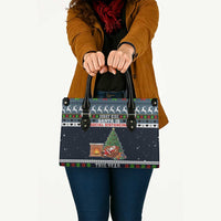 Sorry Kids Santa Is Social Distancing This Year Christmas Leather Bag Xmas Holiday Patterns - Wonder Print Shop