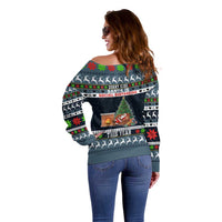 Sorry Kids Santa Is Social Distancing This Year Christmas Off Shoulder Sweater Xmas Holiday Patterns - Wonder Print Shop