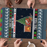 Sorry Kids Santa Is Social Distancing This Year Christmas Puzzle Xmas Holiday Patterns - Wonder Print Shop